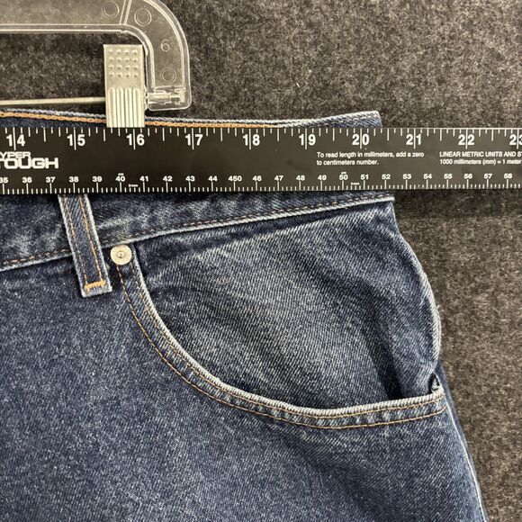 Vintage Tommy Jeans Men's 42x32 Blue Relaxed Fit Classic 90s Y2K Denim Vintage - Picture 9 of 10